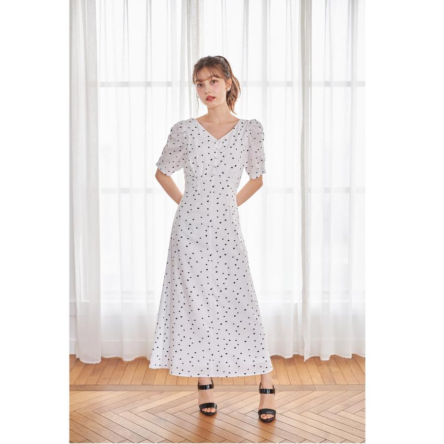 tocco closet パール付きバックレースアップハートドット tocco closet パール付きバックレースアップハートドット