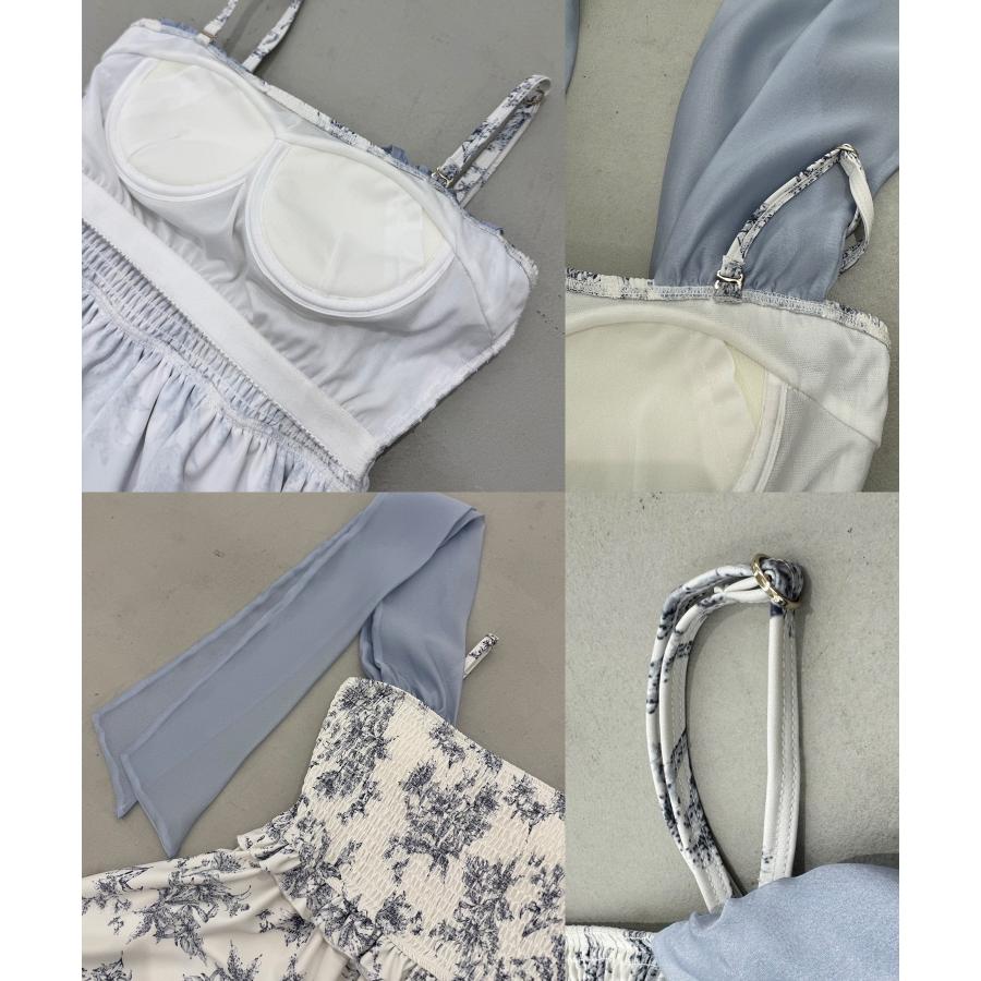 tocco closet シフォンリボンフラワープリントワンピース水着 forinas-8.jpg