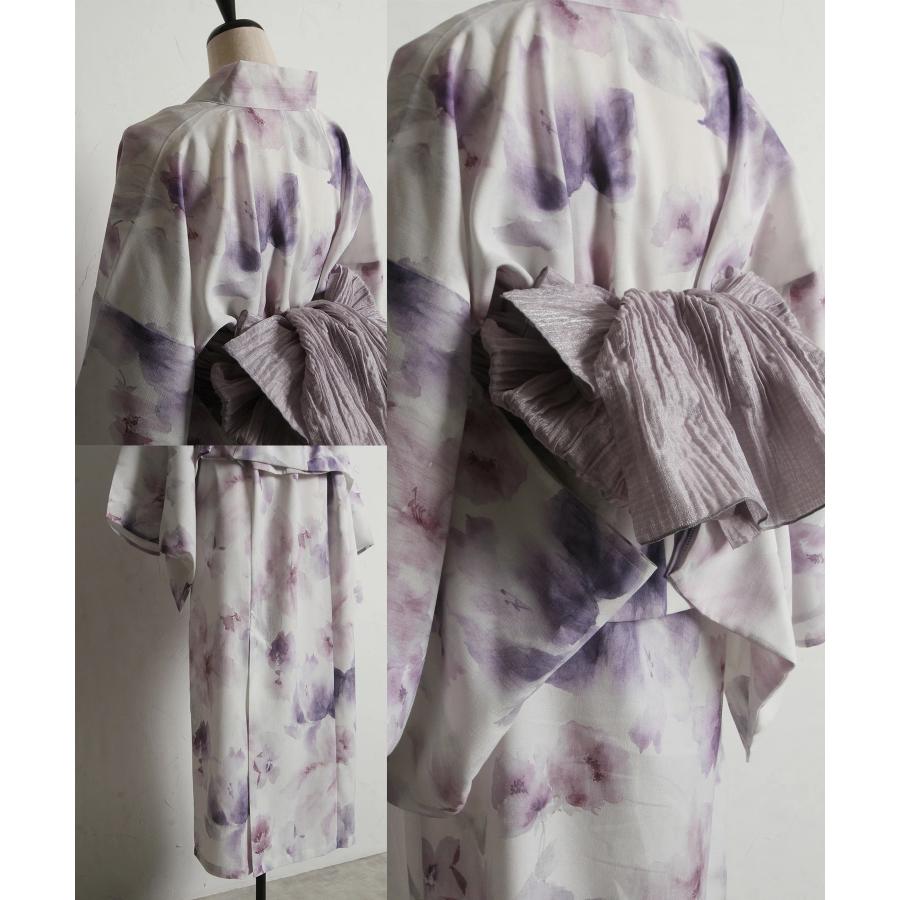 トップス＆ワンピース＆帯の3点セット】2WAY♪水彩フラワー