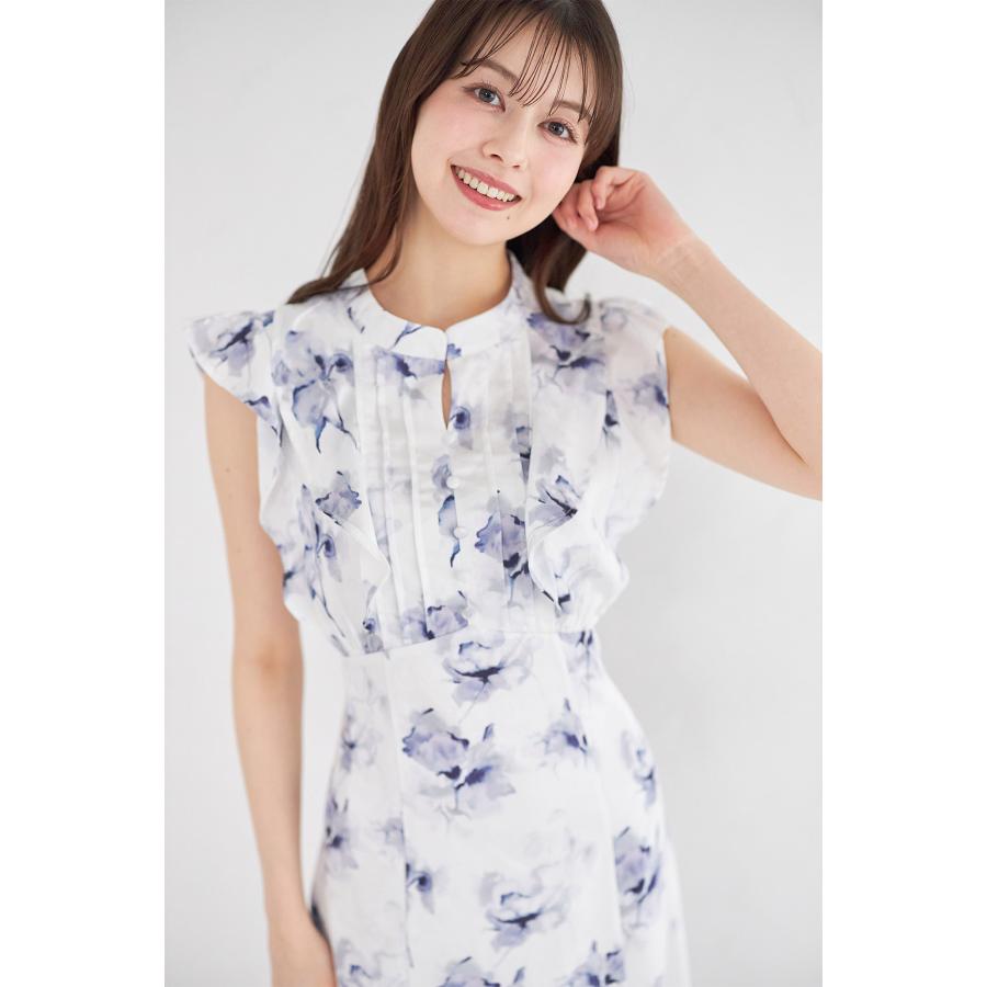 ハンドメイド♡♡水彩フラワーフリルツイン ハンドメイド♡♡水彩フラワーフリルツイン