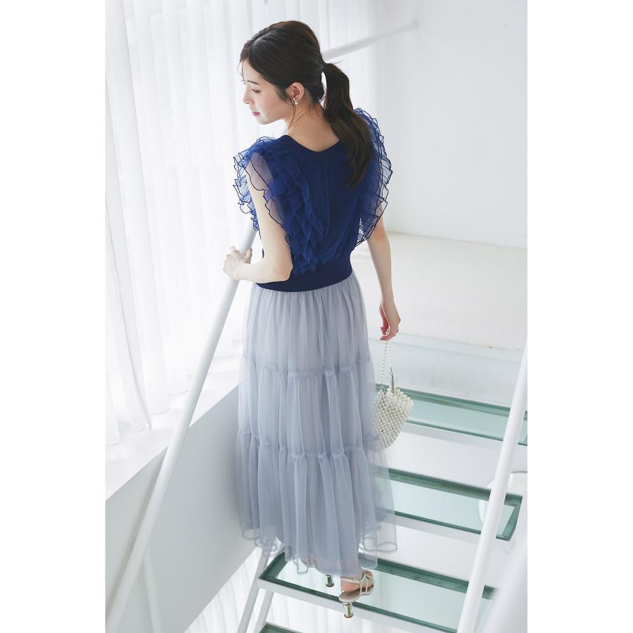 tocco closet（トッコ クローゼット） チュールフリル付きパール釦