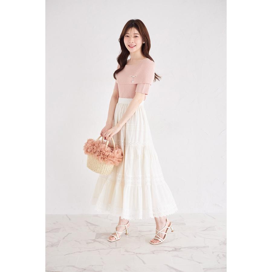 tocco closet（トッコ クローゼット） ビジューリボンブローチ付き