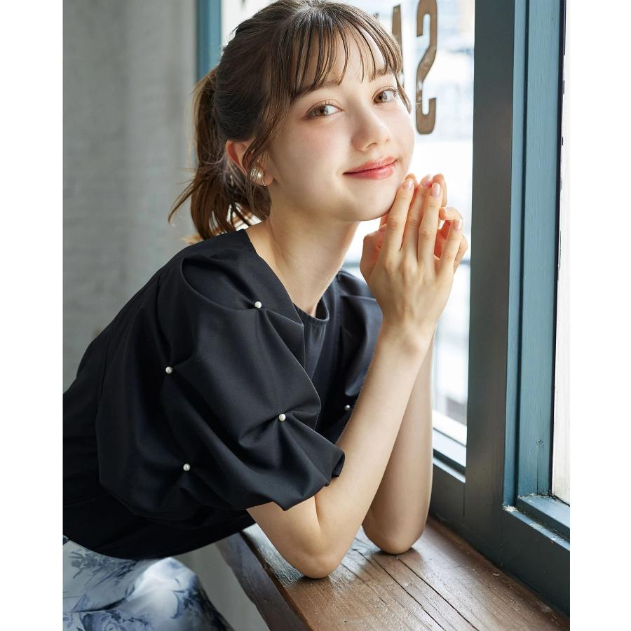 tocco closet（トッコ クローゼット） 袖パール付きスモッキング