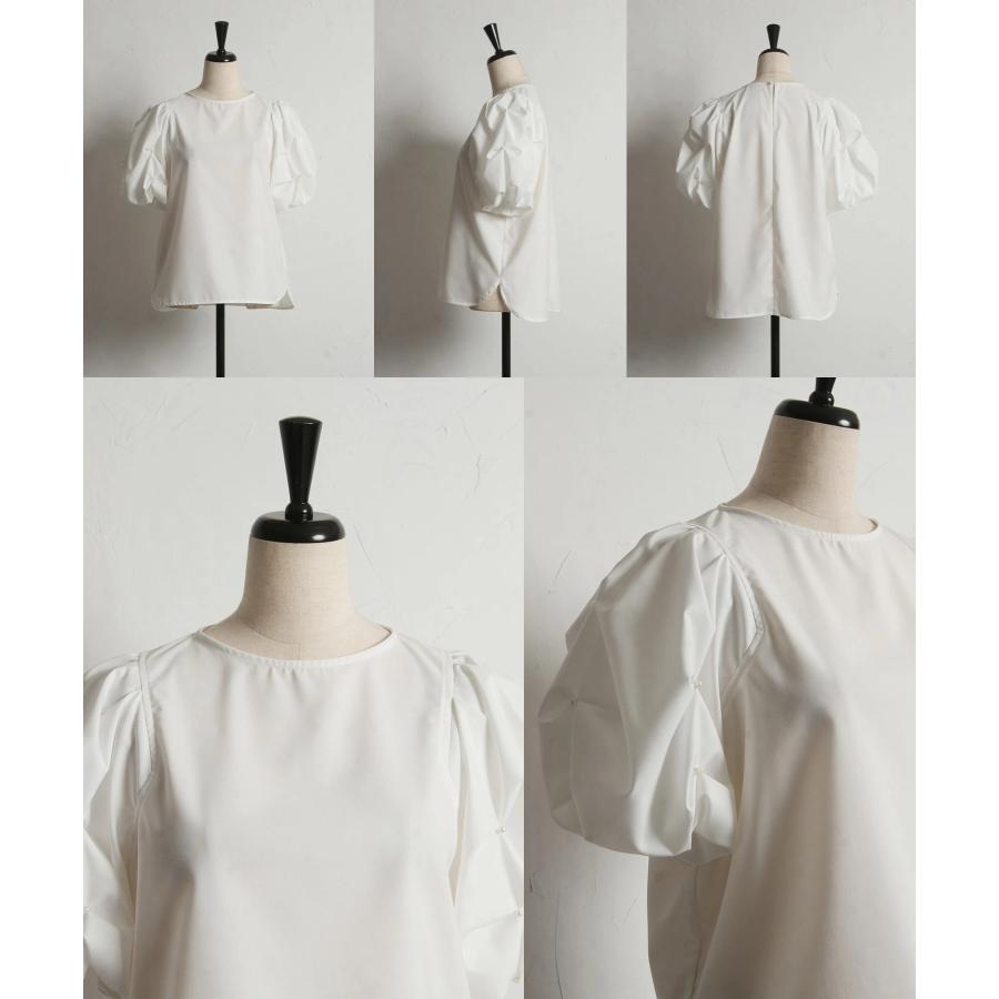 tocco closet（トッコ クローゼット） 袖パール付きスモッキング