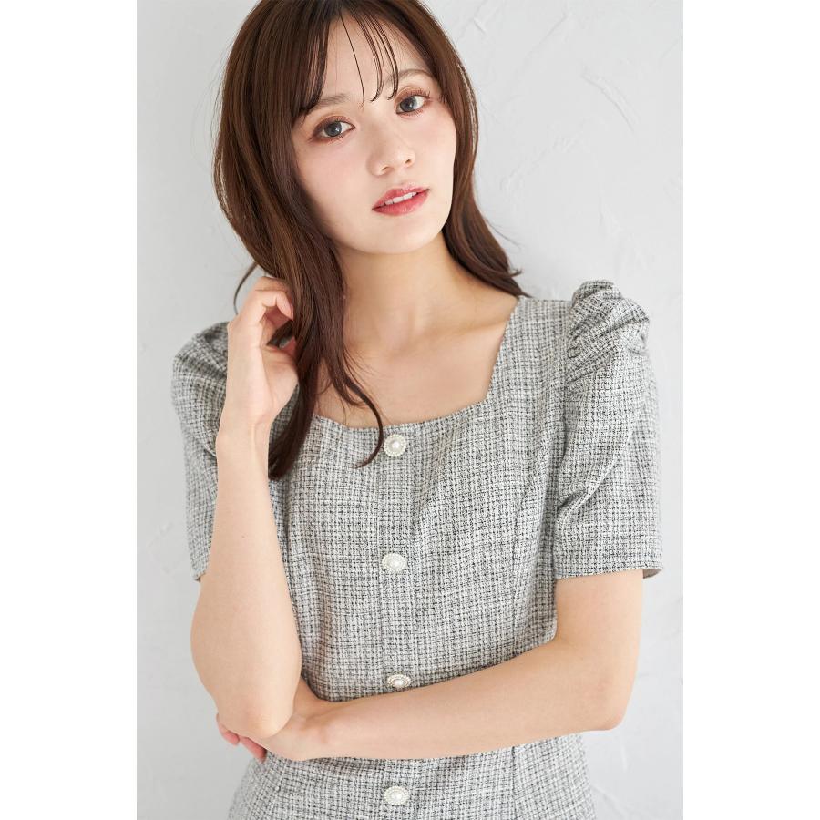 tocco closet（トッコ クローゼット） パール飾り釦付きパワー