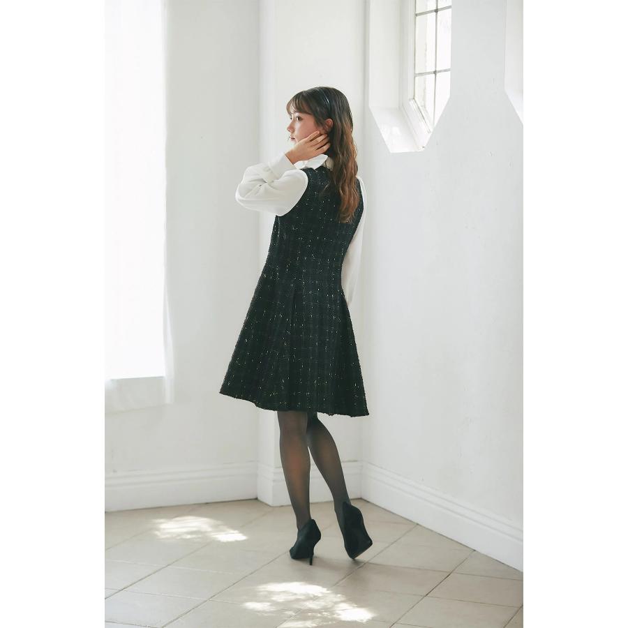 tocco closet（トッコ クローゼット） サイドリボン付きツイード