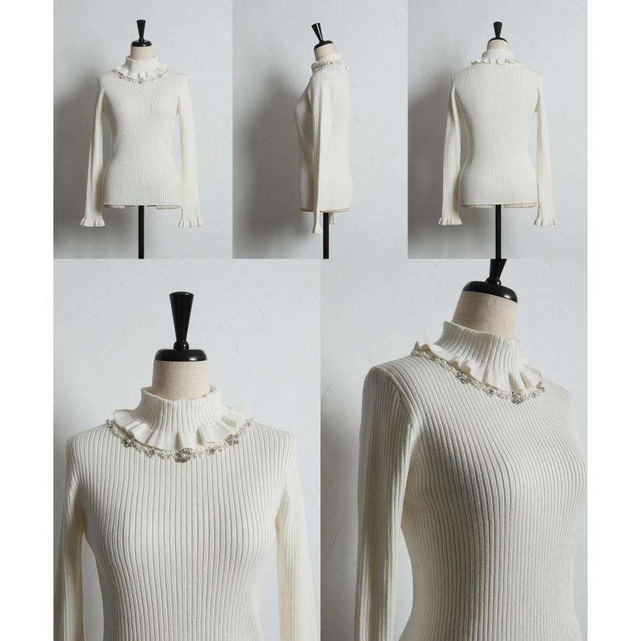 tocco closet（トッコ クローゼット） パールビジュー＆フリル付き
