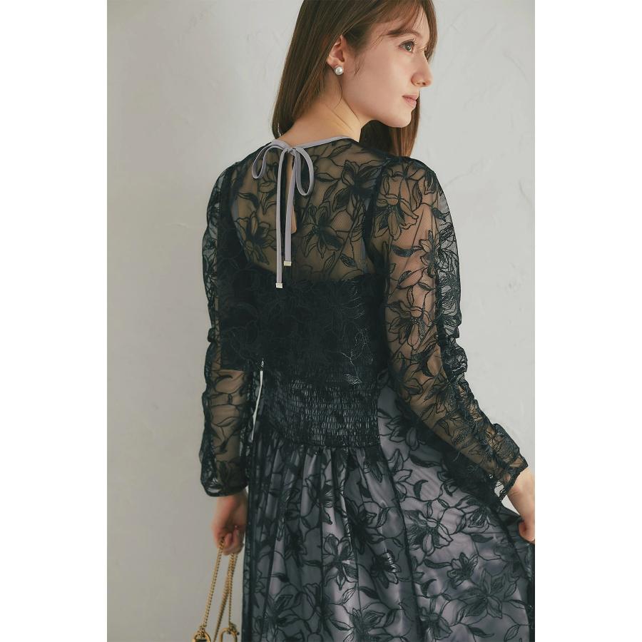 tocco closet（トッコ クローゼット） フラワー刺繍トップス×キャミ