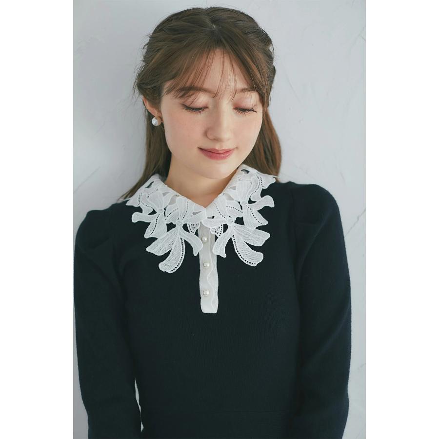 tocco closet（トッコ クローゼット） 2WAYリボンレース襟付き