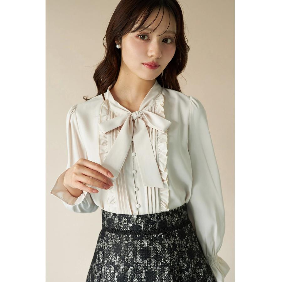 tocco closet（トッコ クローゼット） ボウタイリボン付きピンタック 