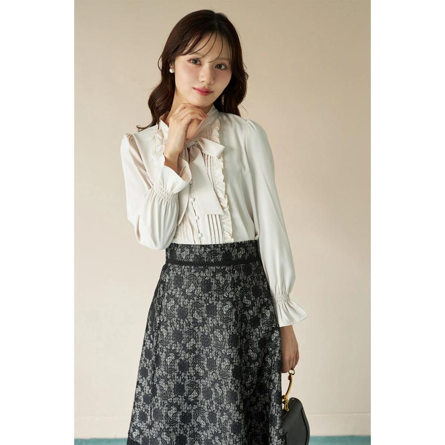 tocco closet（トッコ クローゼット） ボウタイリボン付きピンタック 