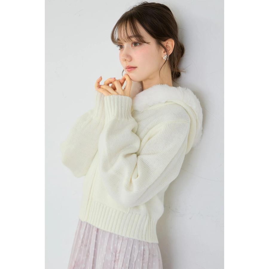 tocco closet（トッコ クローゼット） ファー付きニットパーカー 1月5