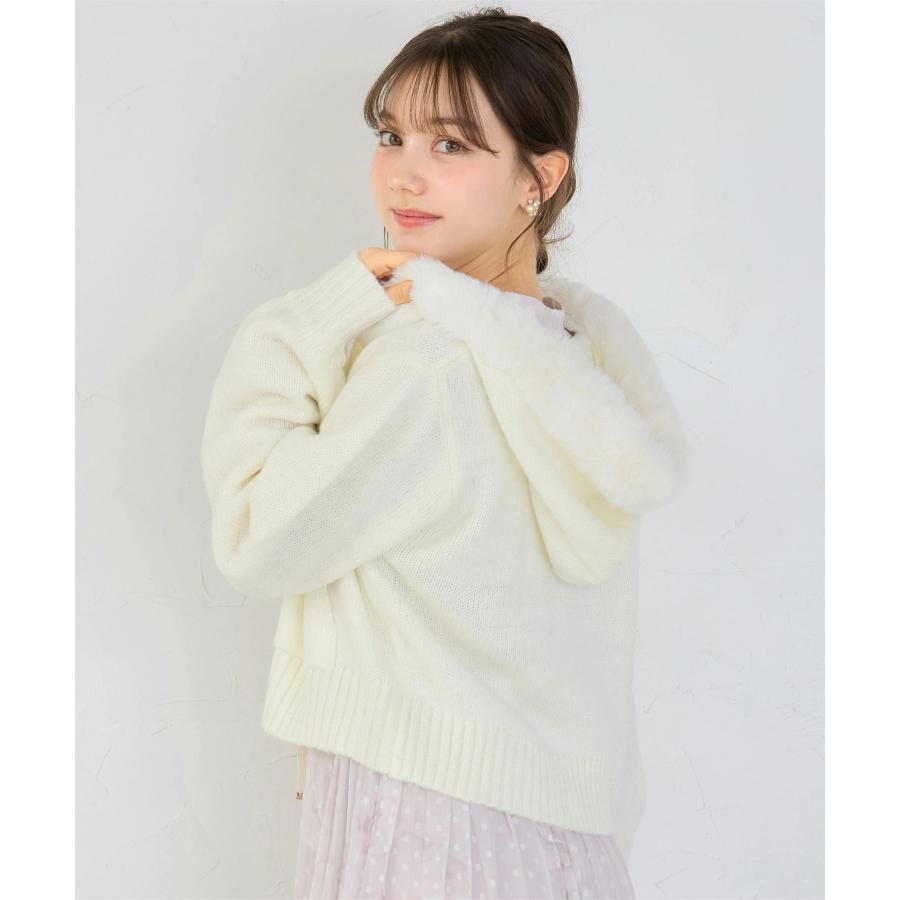 tocco closet（トッコ クローゼット） ファー付きニットパーカー 1月5