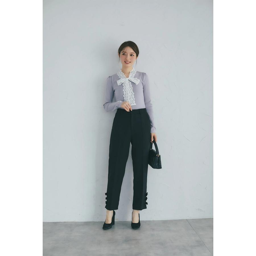 tocco closet（トッコ クローゼット） レースボウタイリボン付き配色