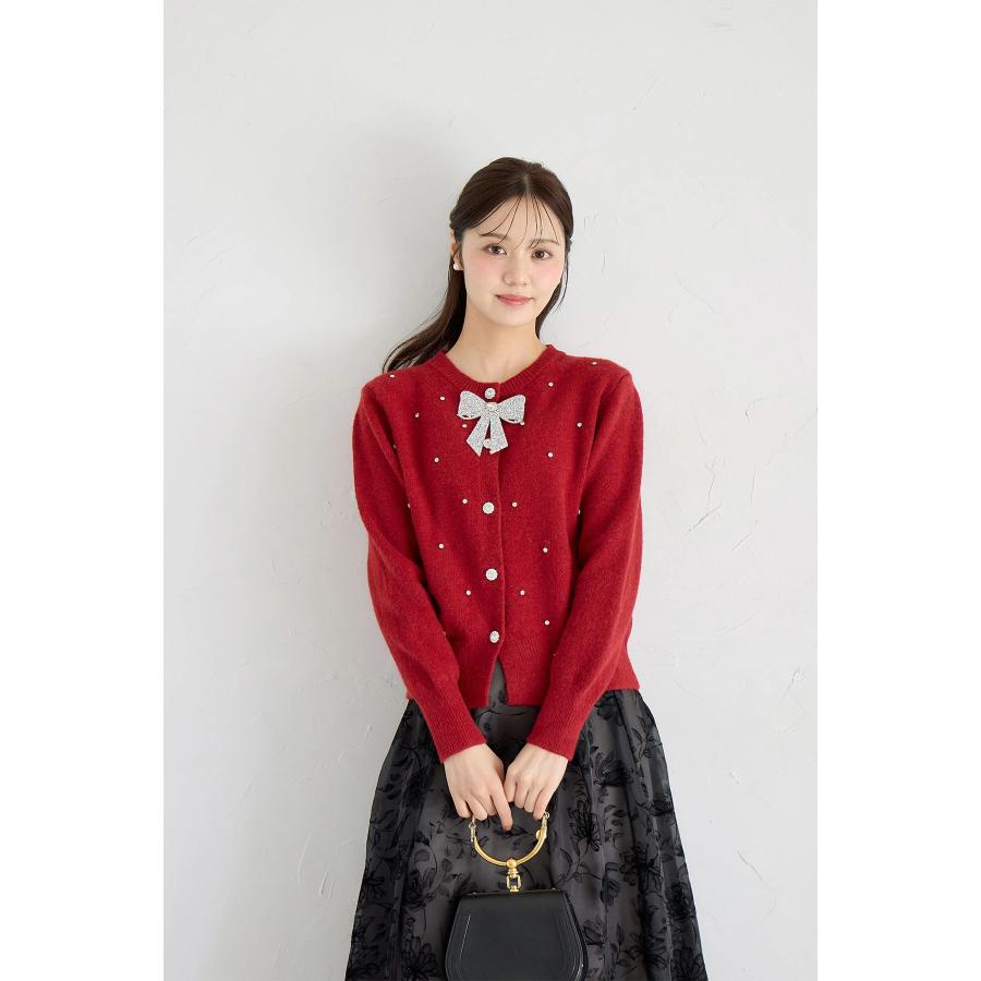 tocco closet（トッコ クローゼット） リボンビジュー付きニット