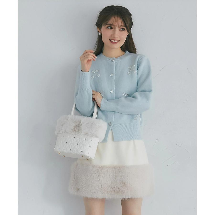 ☆tocco☆ tocco closet（トッコ クローゼット） チェリービジュー付きニット
