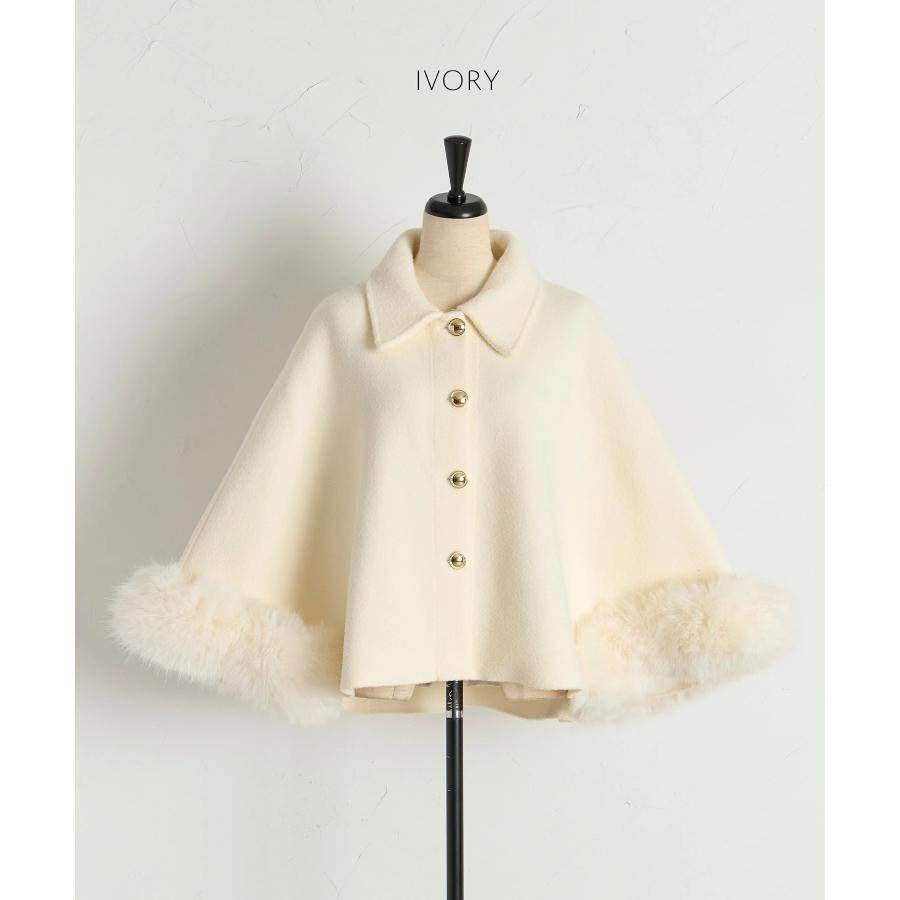 tocco closet（トッコ クローゼット） 2WAYファー付きケープライク