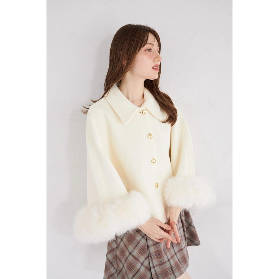 tocco closet（トッコ クローゼット） 2WAYファー付きケープライク