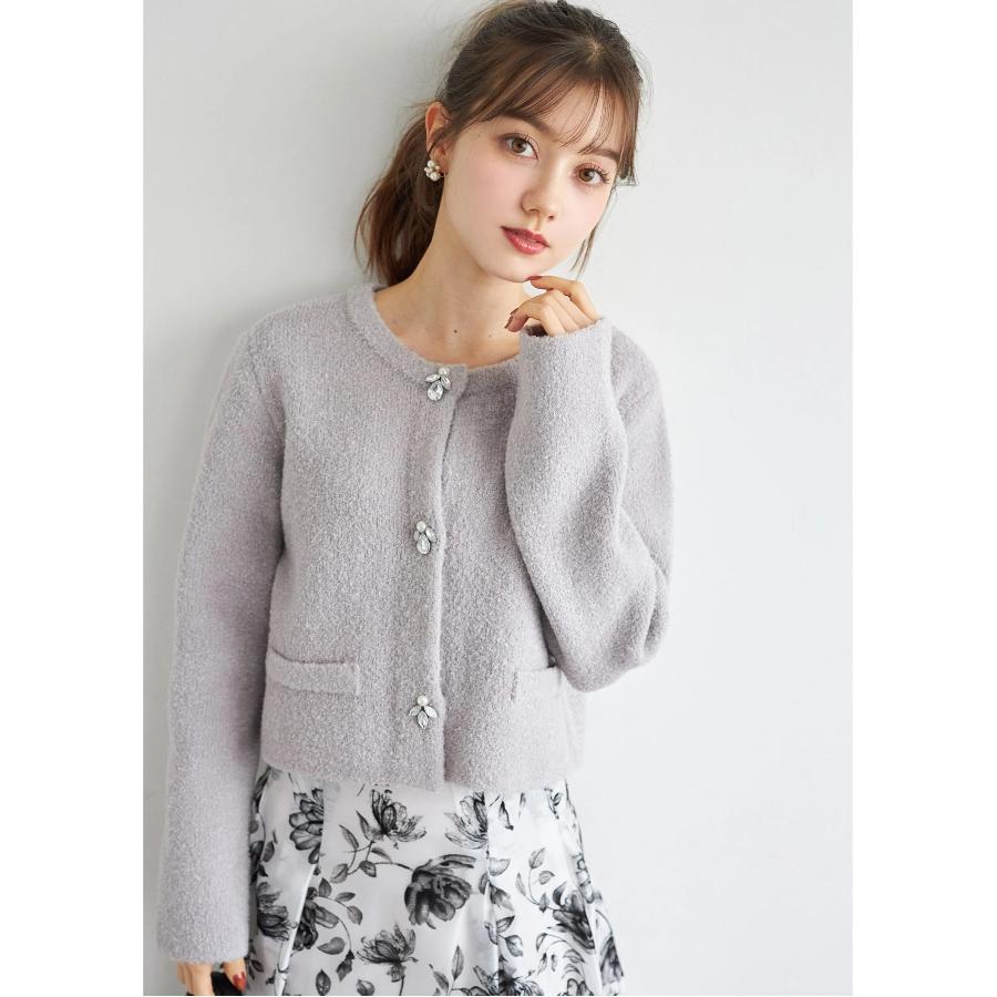 tocco closet（トッコ クローゼット） パール＆ビジュー付きニット