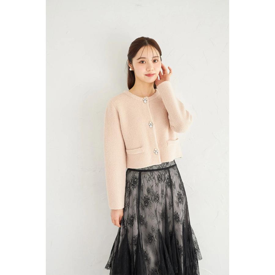 tocco closet（トッコ クローゼット） パール＆ビジュー付きニット