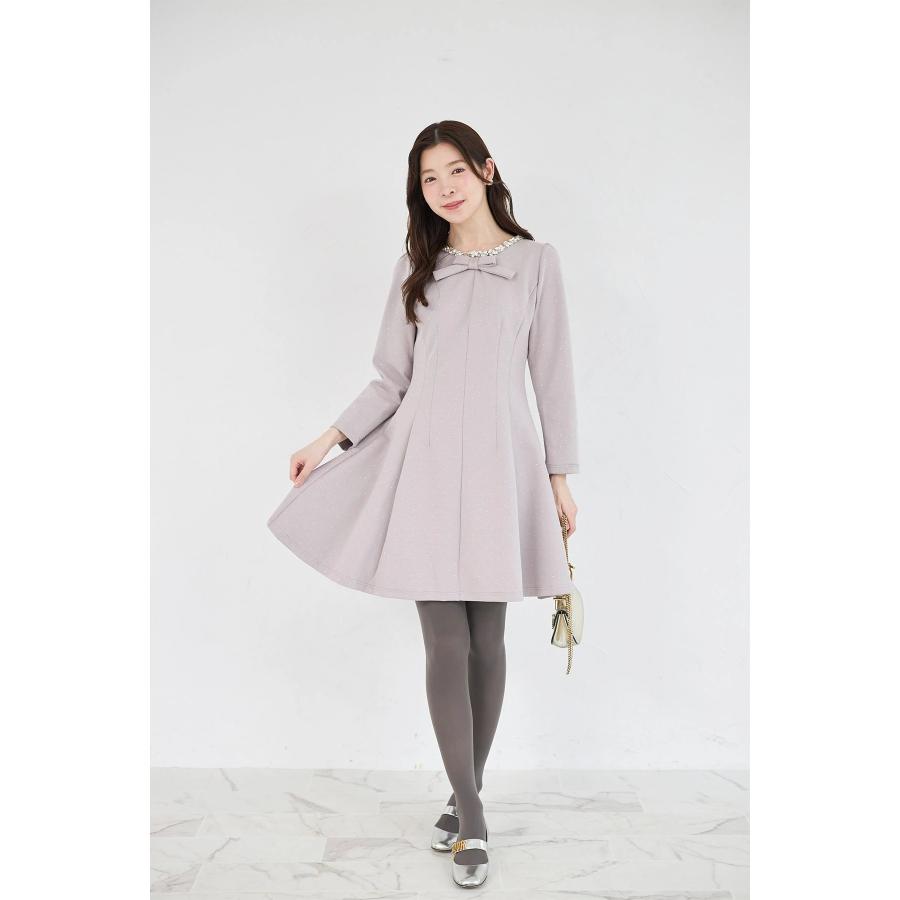 tocco closet（トッコ クローゼット） きらきらストーン×ビジュー付きリボンボンディングワンピース 3月20日(金)再販決定☆ ...