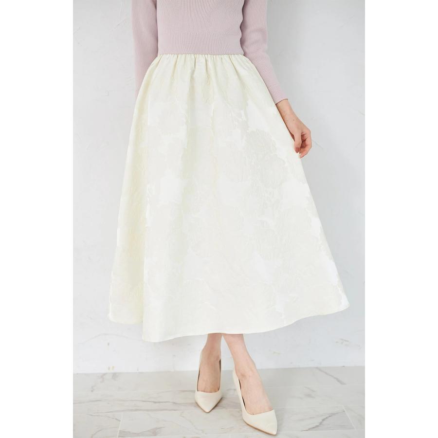 tocco closet（トッコ クローゼット） フラワージャガードドッキングニットワンピース : tocco closet - 通販 ...