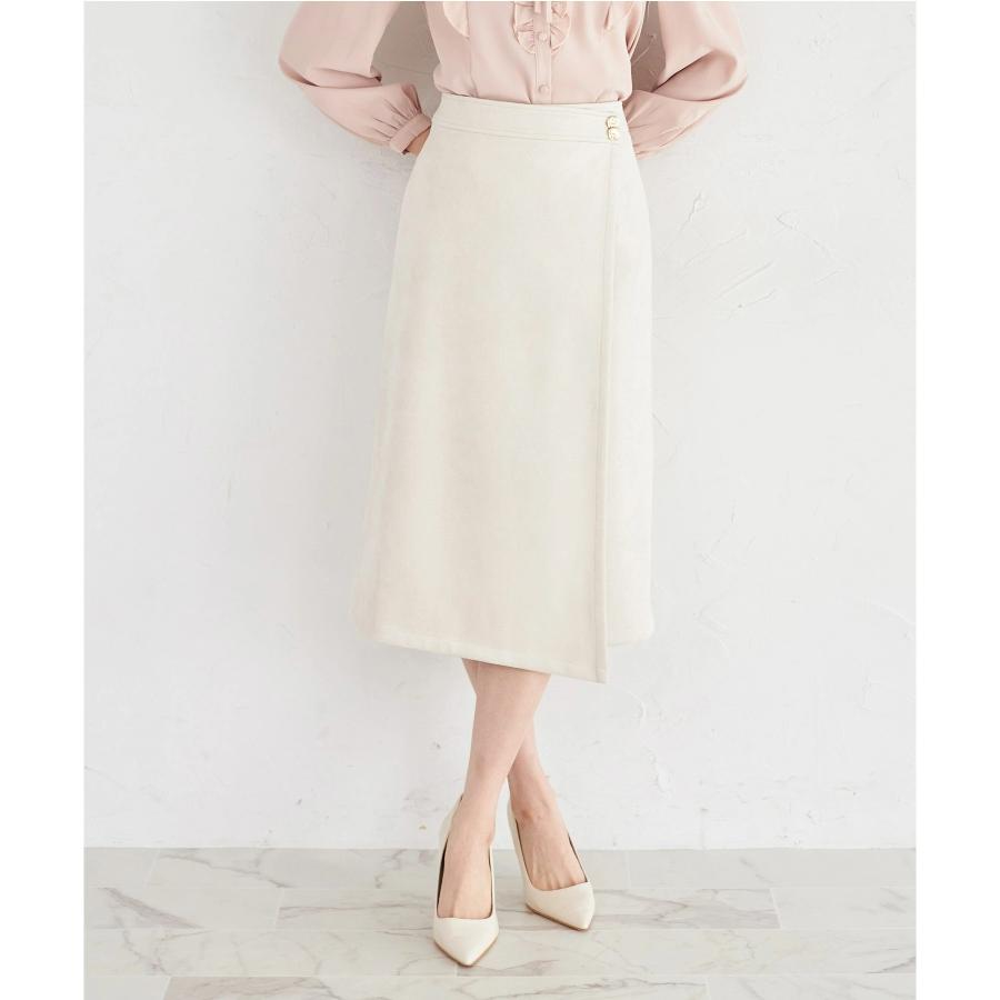 tocco closet（トッコ クローゼット） 変形飾り釦付きスエードラップ風 
