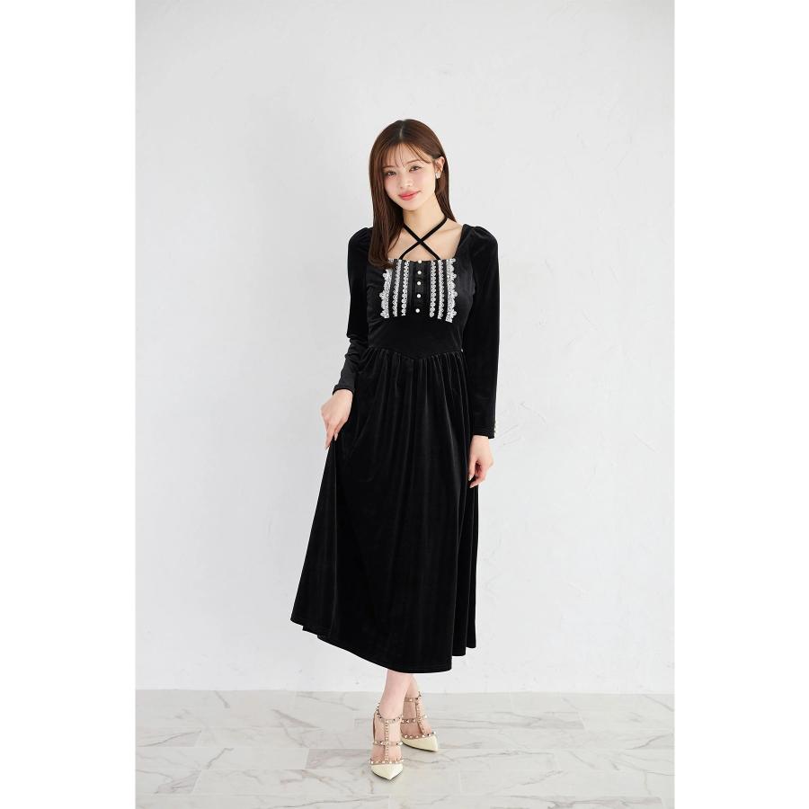 tocco closet（トッコ クローゼット） ネックリボン付きパール＆レース