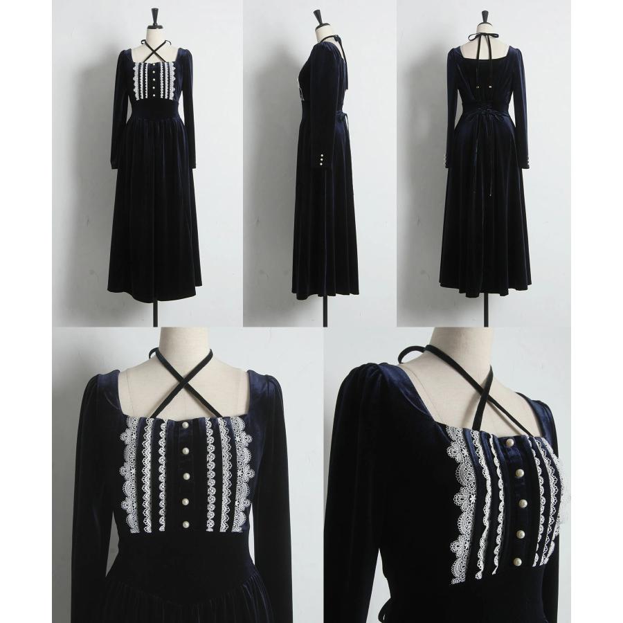 tocco closet（トッコ クローゼット） ネックリボン付きパール＆レース