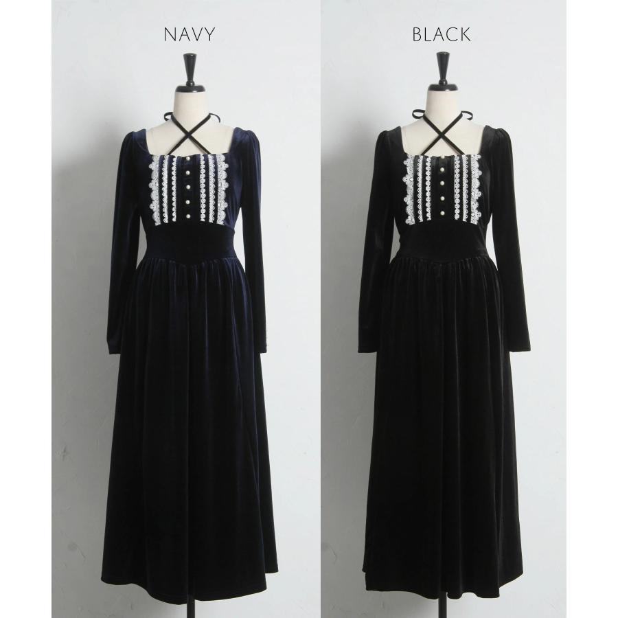 tocco closet（トッコ クローゼット） ネックリボン付きパール＆レース