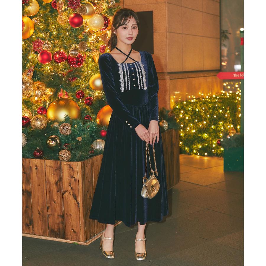 tocco closet（トッコ クローゼット） ネックリボン付きパール＆レース