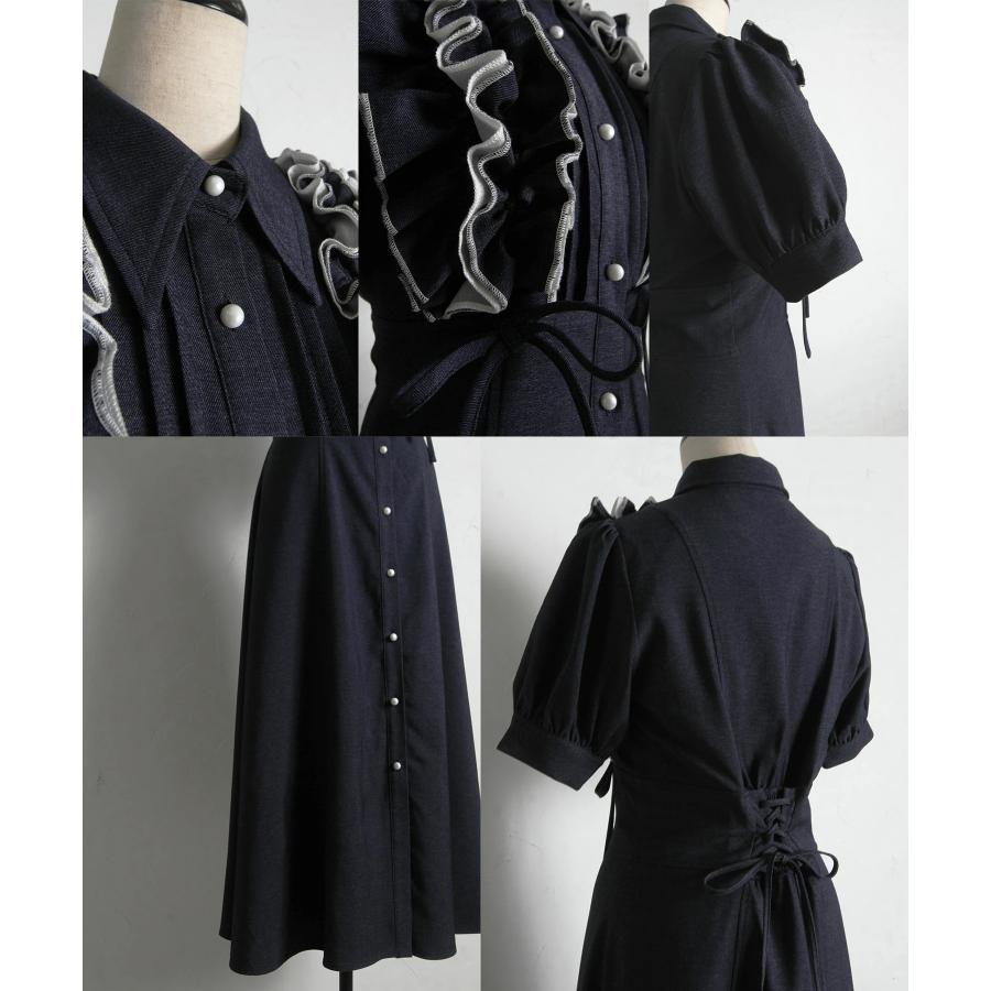 tocco closet（トッコ クローゼット） フリル＆リボン付きバックレース