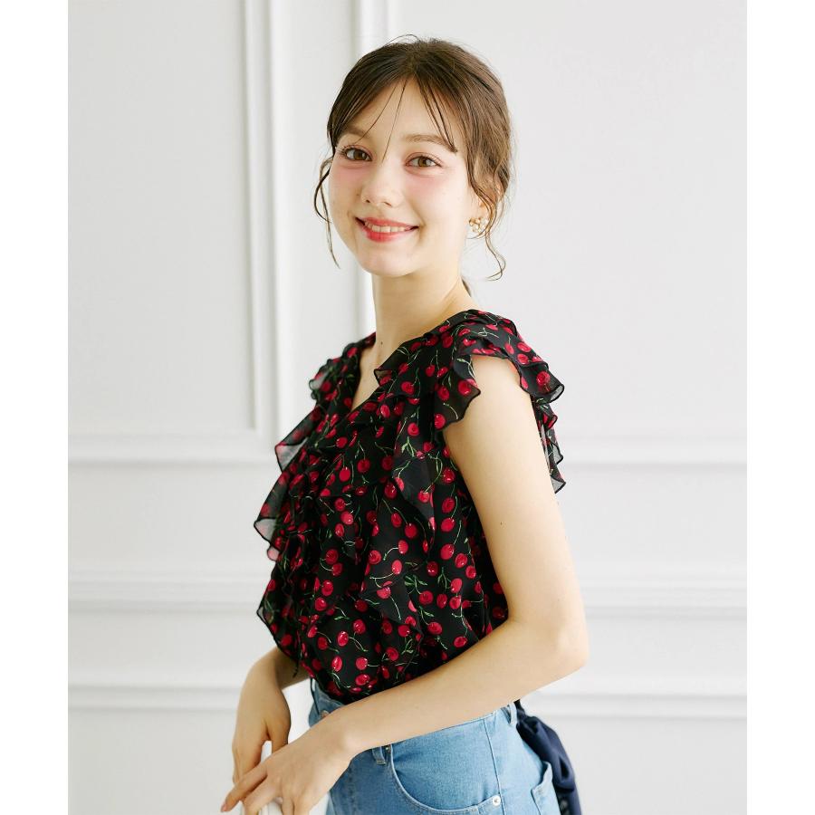 tocco closet（トッコ クローゼット） インナー付きチェリープリント 