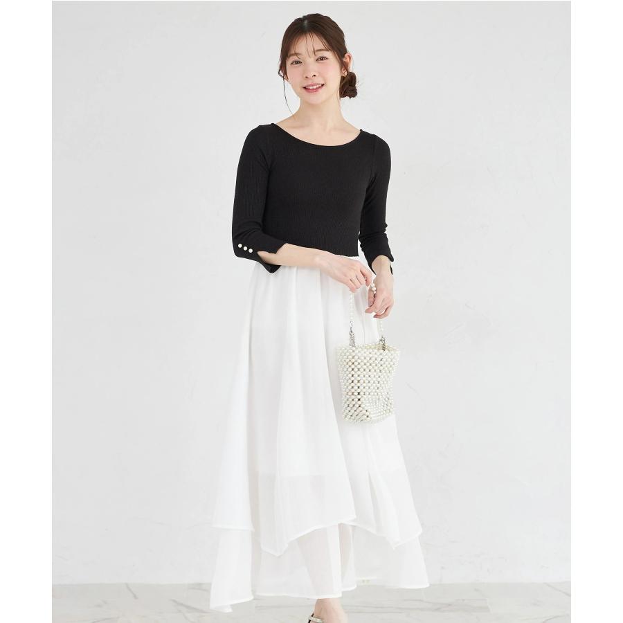 tocco closet（トッコ クローゼット） ラメリブカットソー×イレヘム