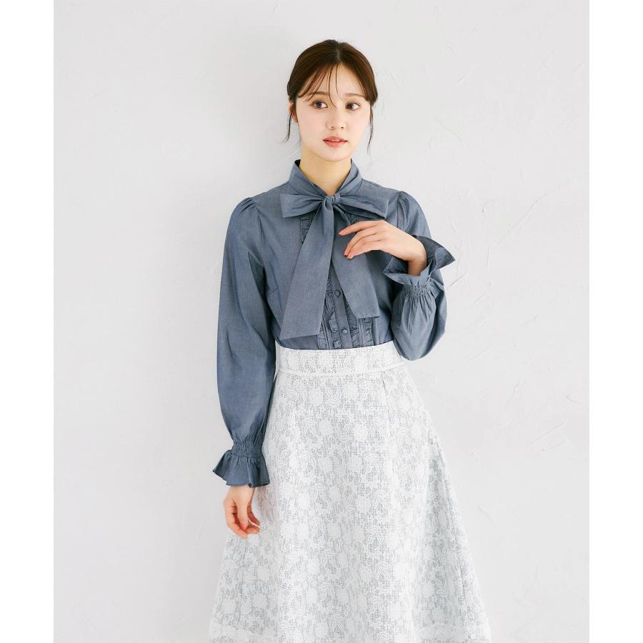 tocco closet（トッコ クローゼット） 2WAYボウタイリボン付き刺繍