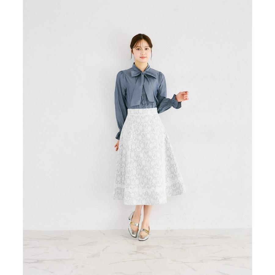 tocco closet（トッコ クローゼット） 2WAYボウタイリボン付き刺繍 