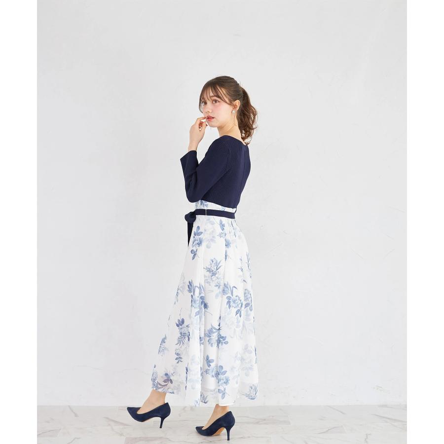tocco closet（トッコ クローゼット） ウエストリボン付きリブニット