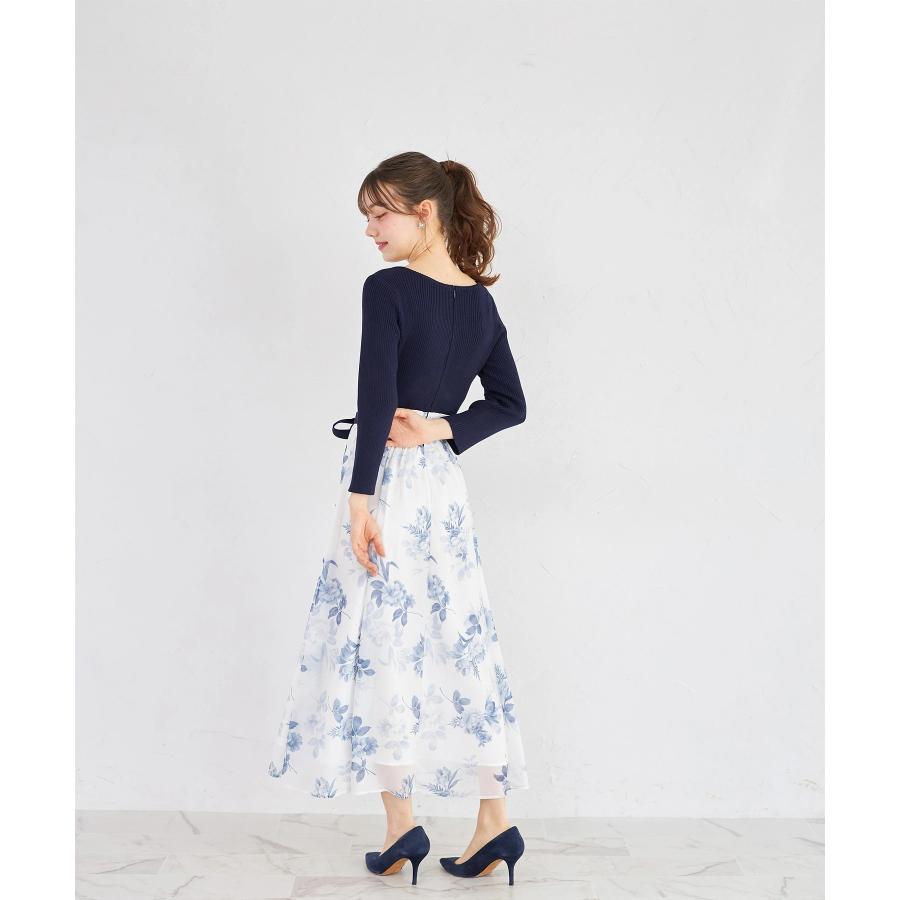 tocco closet（トッコ クローゼット） ウエストリボン付きリブニット