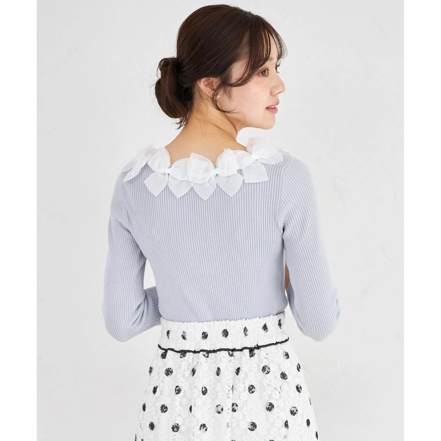 tocco closet（トッコ クローゼット） シアーリボン付き七分袖