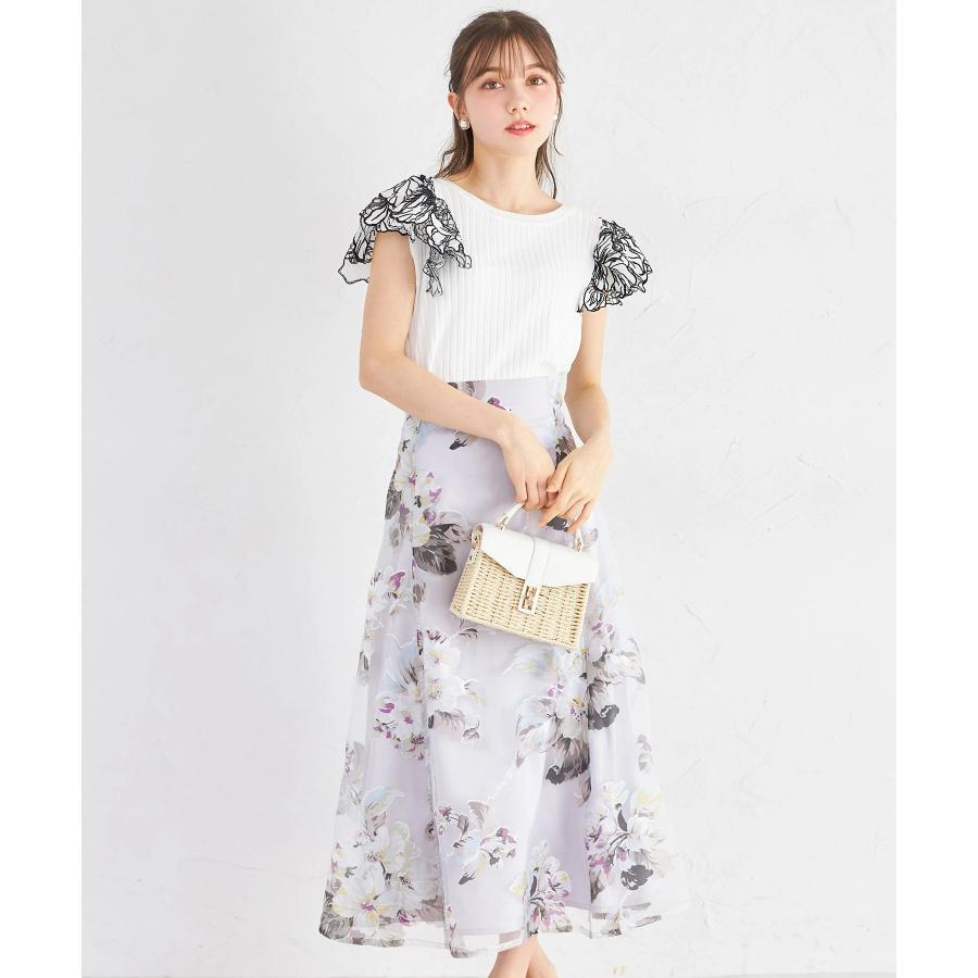 tocco closet（トッコ クローゼット） オパールフラワープリントフレアスカート : tocco closet - 通販 ...