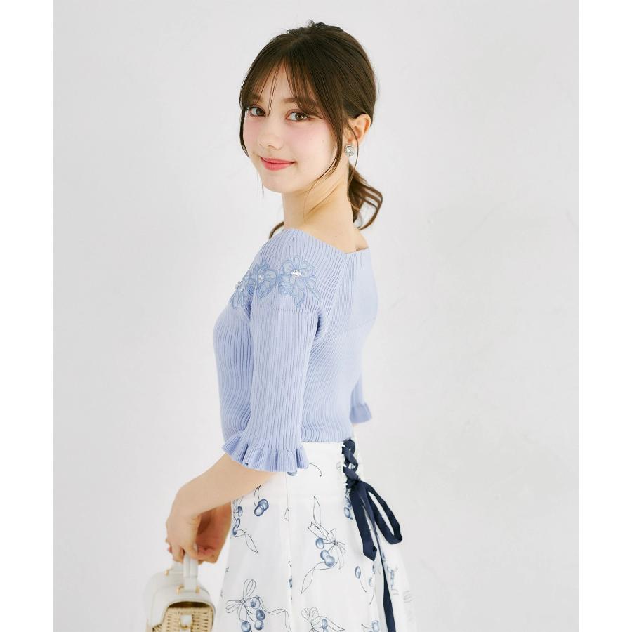 きらめきカラフルビジューON裾フリルスウェットプルオーバーtoccocloset 186-189145-requ-0122-1.jpg