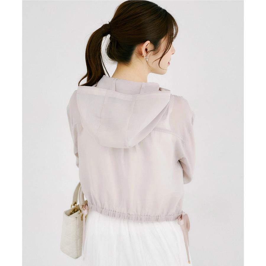 tocco closet（トッコ クローゼット） サイドリボン付きシアーブルゾンパーカー : tocco closet - 通販 ...