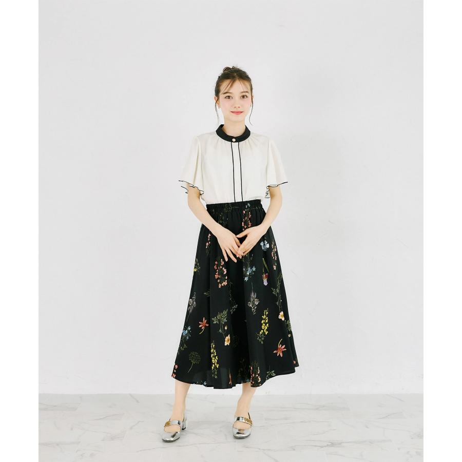 Plantationフレアスカート tocco closet（トッコ クローゼット） ボタニカルフラワープリント