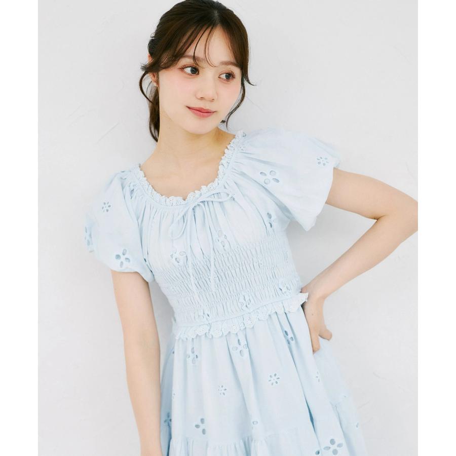 tocco closet（トッコ クローゼット） リボン付きフラワーカットワーク 