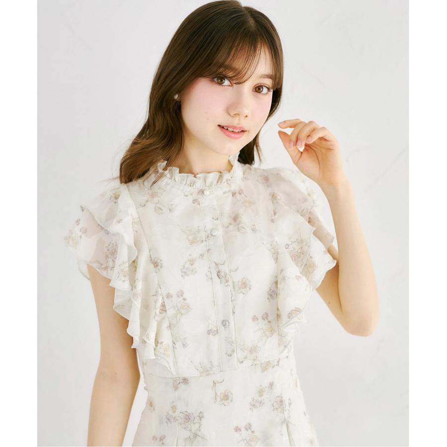 ワンピース kouna tocco closet（トッコ クローゼット） シアージャガード×フラワー