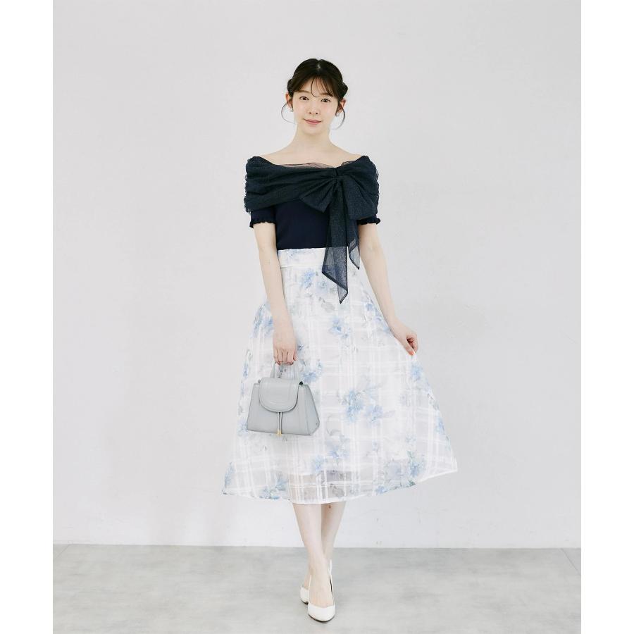 tocco closet（トッコ クローゼット） シアーチェック×水彩フラワー