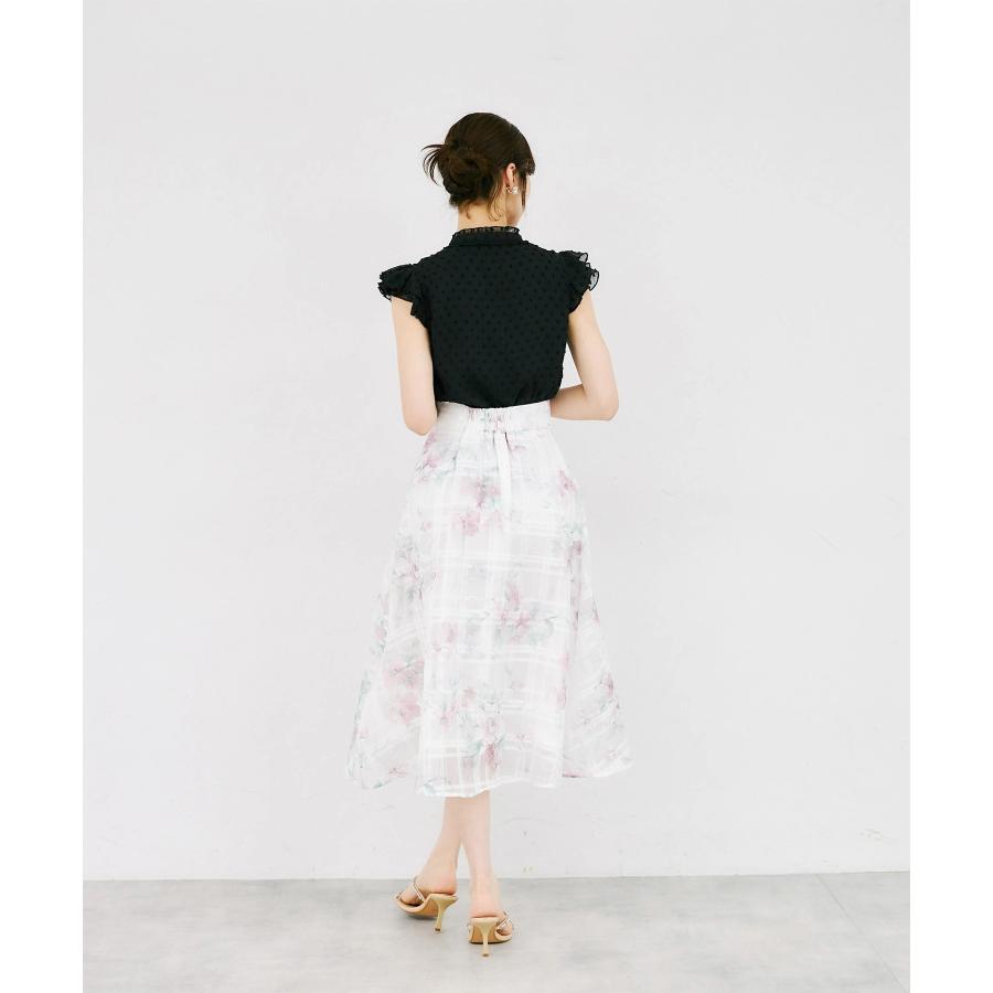 tocco closet（トッコ クローゼット） シアーチェック×水彩フラワー