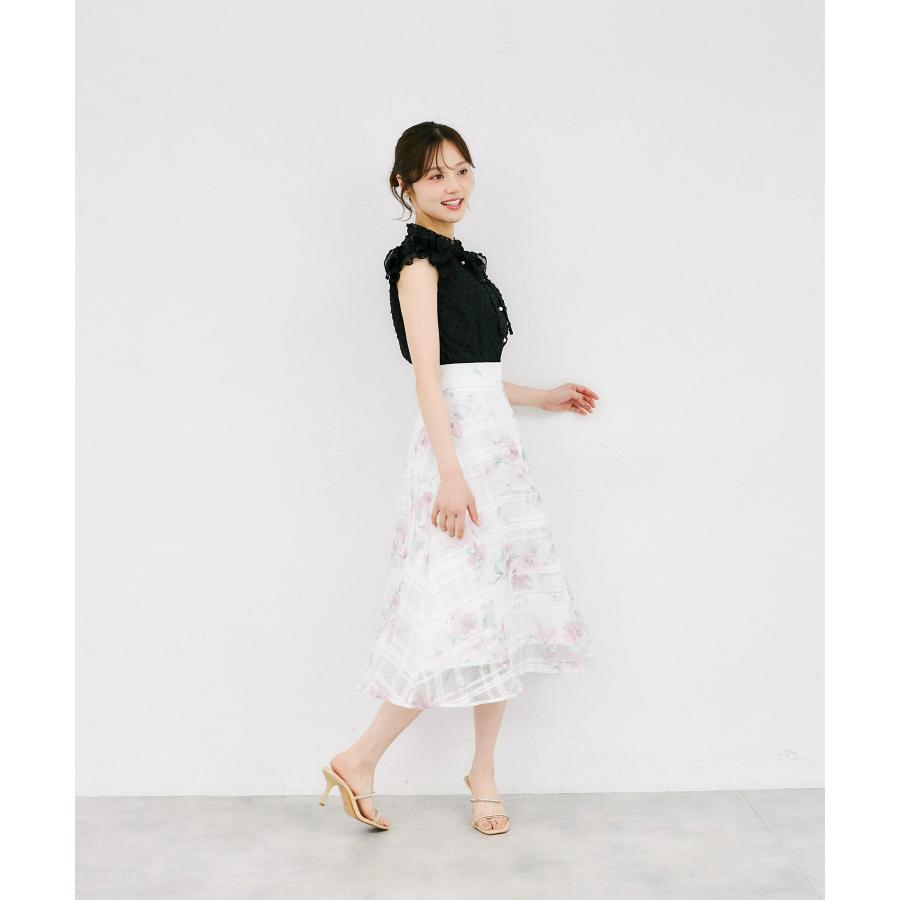 tocco closet（トッコ クローゼット） シアーチェック×水彩フラワー