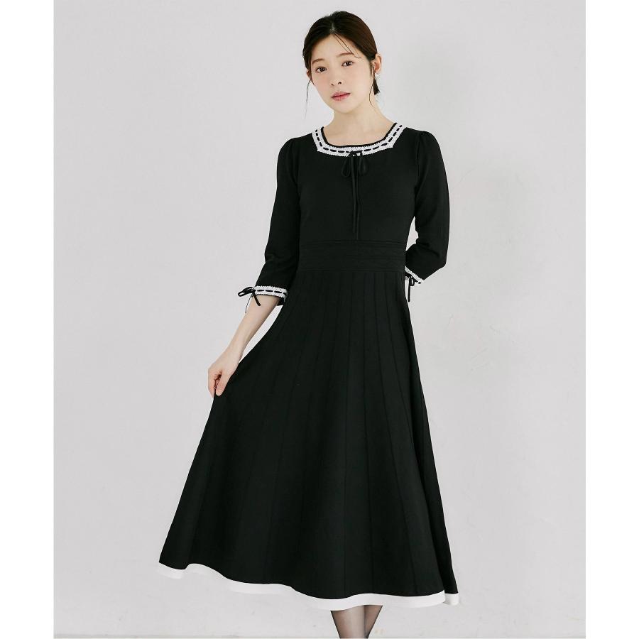 tocco closet（トッコ クローゼット） はしごレース配色リボンニット
