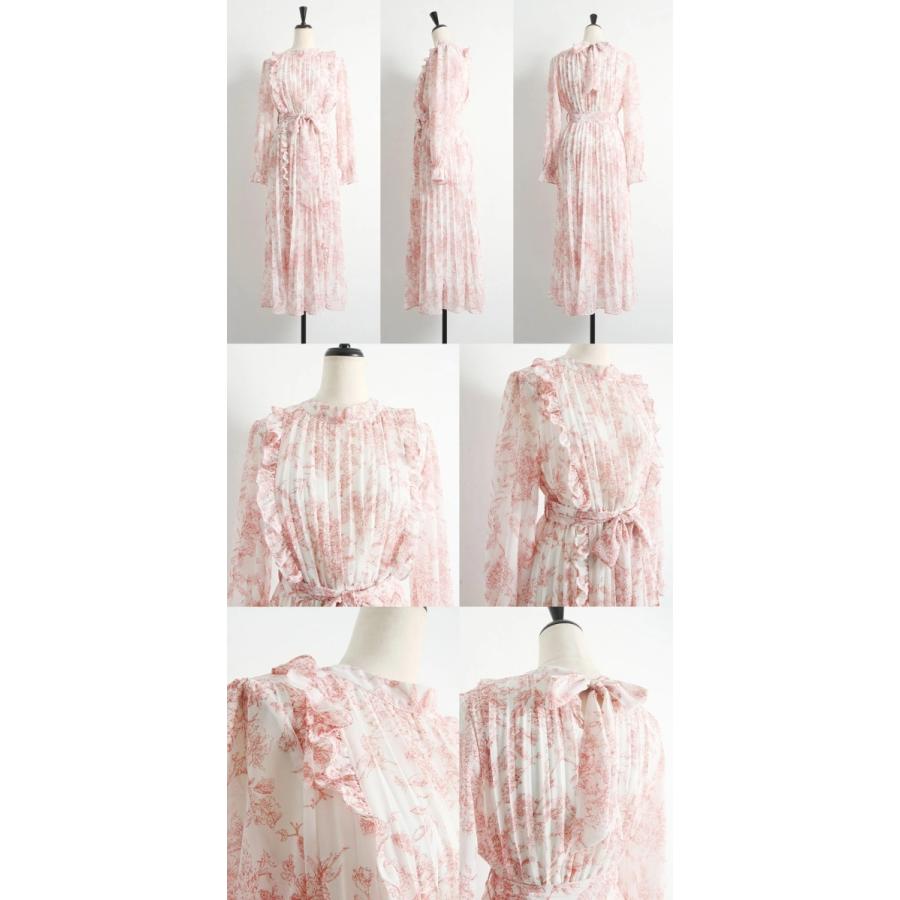 トップス SDL45R tocco closet りぼん付きサイドフリル装飾クラシカルアート